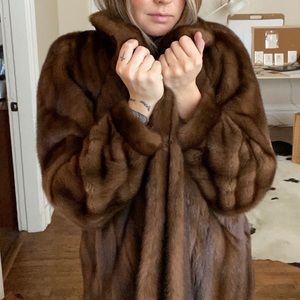 Vintage Scaasi mink fur coat